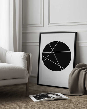 Tablou înramat „Circle Line” de Oju Design