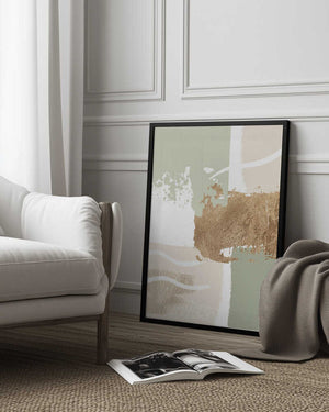 Tablou înramat „simply green-3” de Sally Ann Moss