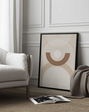 Tablou înramat „Beige Mid Century Poster” de Elena Ristova