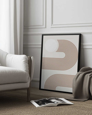 Tablou înramat „Beige Arc Poster” de Elena Ristova
