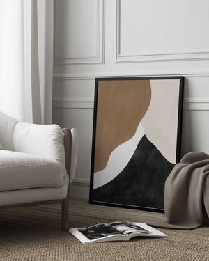 Tablou înramat „Abstract Beige and Brown Art” de Elena Ristova