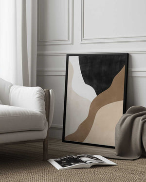 Tablou înramat „Abstract Beige and Brown Art” de Elena Ristova