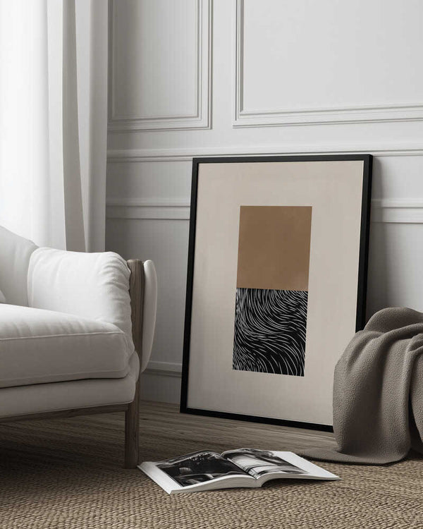 Tablou înramat „Geometric and Organic Shapes” de Elena Ristova