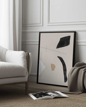 Tablou înramat „Graphic Shapes and Lines Poster” de Elena Ristova