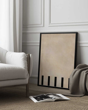 Tablou înramat „Beige Geometric Painting” de Elena Ristova