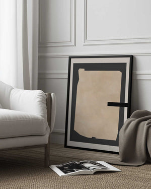 Tablou înramat „Abstract Beige Painting” de Elena Ristova