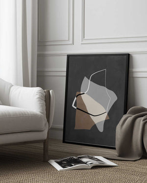 Tablou înramat „Organic Shapes in Earthy Tones” de Elena Ristova