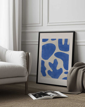 Tablou înramat „Blue Abstractions” de Elena Ristova
