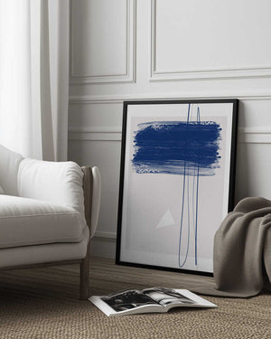 Tablou înramat „Bold Blue Brushstrokes” de Elena Ristova