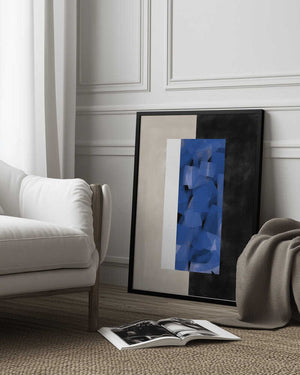 Tablou înramat „Blue Block Essence” de Elena Ristova