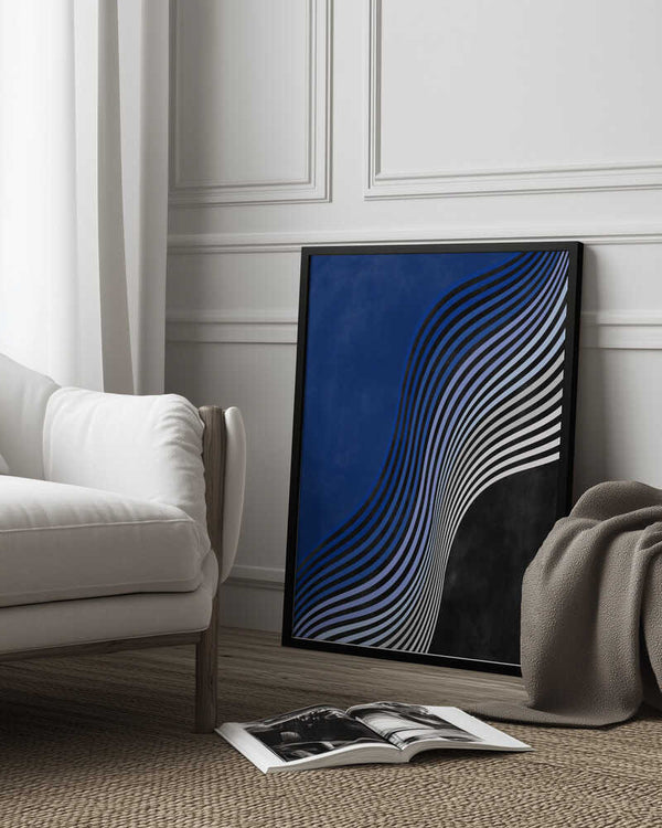 Tablou înramat „Waves of Contrast” de Elena Ristova