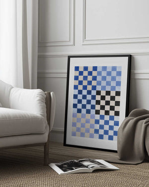 Tablou înramat „Checker Board Blues” de Elena Ristova