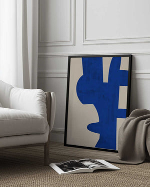Tablou înramat „Shadows of Blue” de Elena Ristova