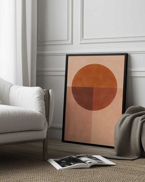 Tablou înramat „Earth Tones Balance” de Elena Ristova