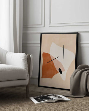 Tablou înramat „Geometric Shapes In Earthy Tones” de Elena Ristova