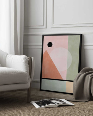 Tablou înramat „Geometric Shapes In Pastel Tones” de Elena Ristova
