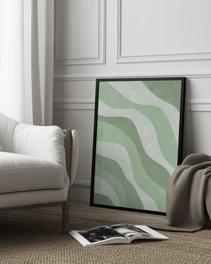 Tablou înramat „Verdant Waves” de Elena Ristova