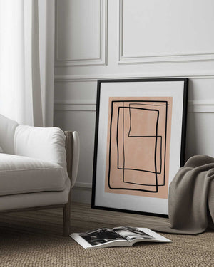 Tablou înramat „Geometric Elegance” de Elena Ristova