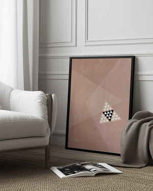 Tablou înramat „Geometric Design With A Central Triangular Pattern” de Elena Ristova