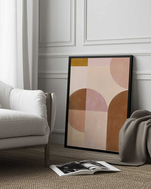 Tablou înramat „Earthy Geometrics” de Elena Ristova