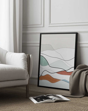 Tablou înramat „Flowing Horizons” de Elena Ristova