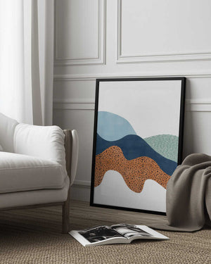 Tablou înramat „Textured Horizons” de Elena Ristova