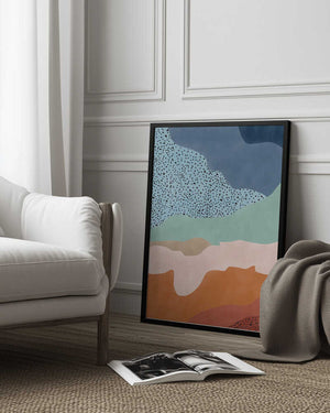 Tablou înramat „Colorful Flowing Shapes” de Elena Ristova