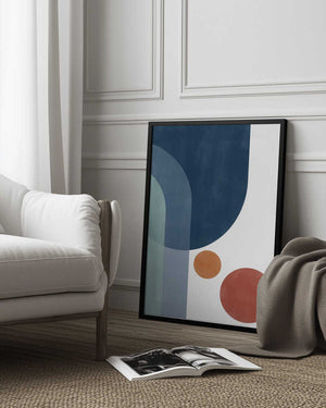 Tablou înramat „Overlapping Circles And Arches” de Elena Ristova