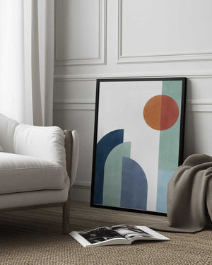 Tablou înramat „Geometric Shapes With A Minimalist Design” de Elena Ristova