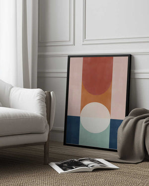 Tablou înramat „Abstract Design With Geometric Shapes” de Elena Ristova