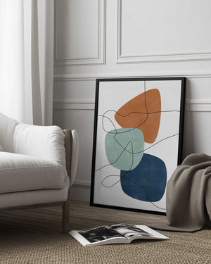 Tablou înramat „Shapes and Lines” de Elena Ristova