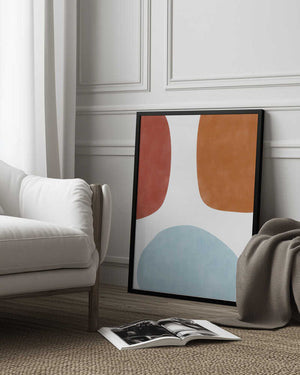 Tablou înramat „Colorful Three Organic Shapes” de Elena Ristova