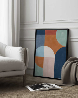 Tablou înramat „Geometric Shapes And Bold Colors” de Elena Ristova
