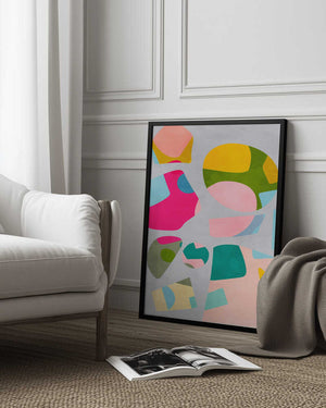 Tablou înramat „Minimal cutout colorful” de Ana Rut Bre