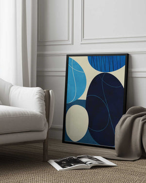 Tablou înramat „Shapes Play3 3blue” de Ana Rut Bre