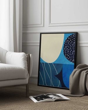 Tablou înramat „Shapes Play3 2blue” de Ana Rut Bre