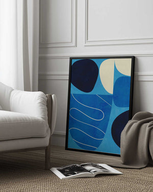 Tablou înramat „Shapes Play3 1blue” de Ana Rut Bre