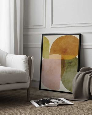 Tablou înramat „Aqua Shapes2 Kopie” de Ana Rut Bre
