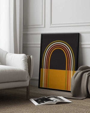 Tablou înramat „Geo Shapes Fall 21 Rainbow Arc” de Ana Rut Bre