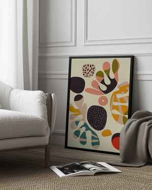 Tablou înramat „Mid Century Cut Outs2” de Ana Rut Bre