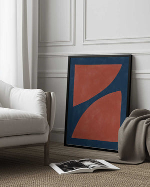 Tablou înramat „Crimson Curve Dance” de Elena Ristova