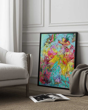 Tablou înramat „Expressionist Colorful Abstract” de Dorothy Fagan