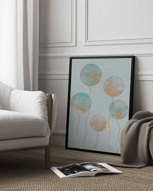 Tablou înramat „Watercolour Circles” de Bilge Paksoylu