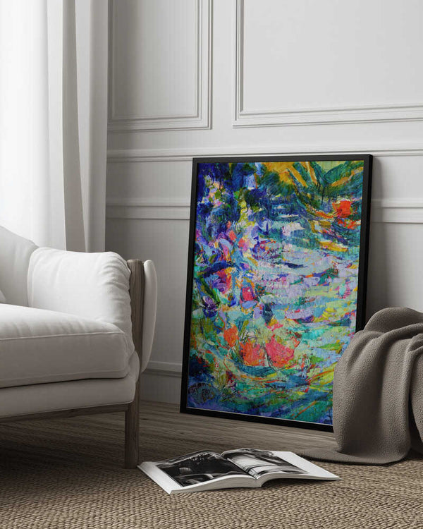 Tablou înramat „Luminous Petal Cascade” de Dorothy Fagan