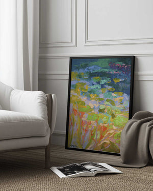 Tablou înramat „Vibrant Water Lilies” de Dorothy Fagan