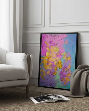 Tablou înramat „Vibrant Petals Dance” de Dorothy Fagan