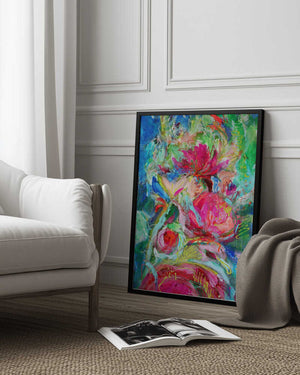 Tablou înramat „Vibrant Petal Symphony” de Dorothy Fagan