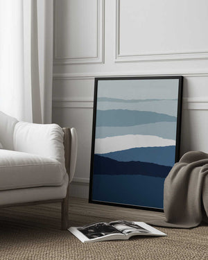 Tablou înramat „Blue Abstract II” de Orara Studio