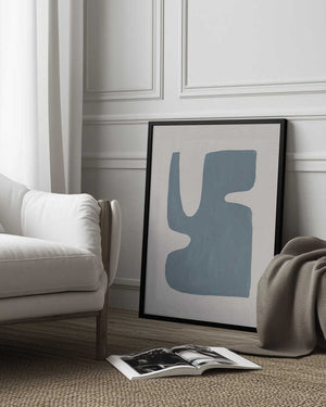 Tablou înramat „Mid Century Blue I” de Orara Studio