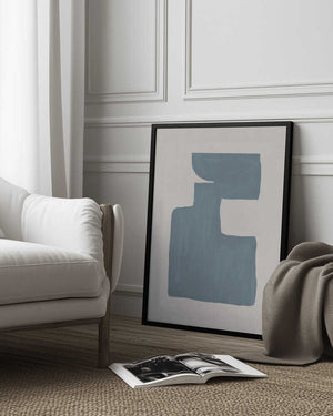 Tablou înramat „Mid Century Blue III” de Orara Studio